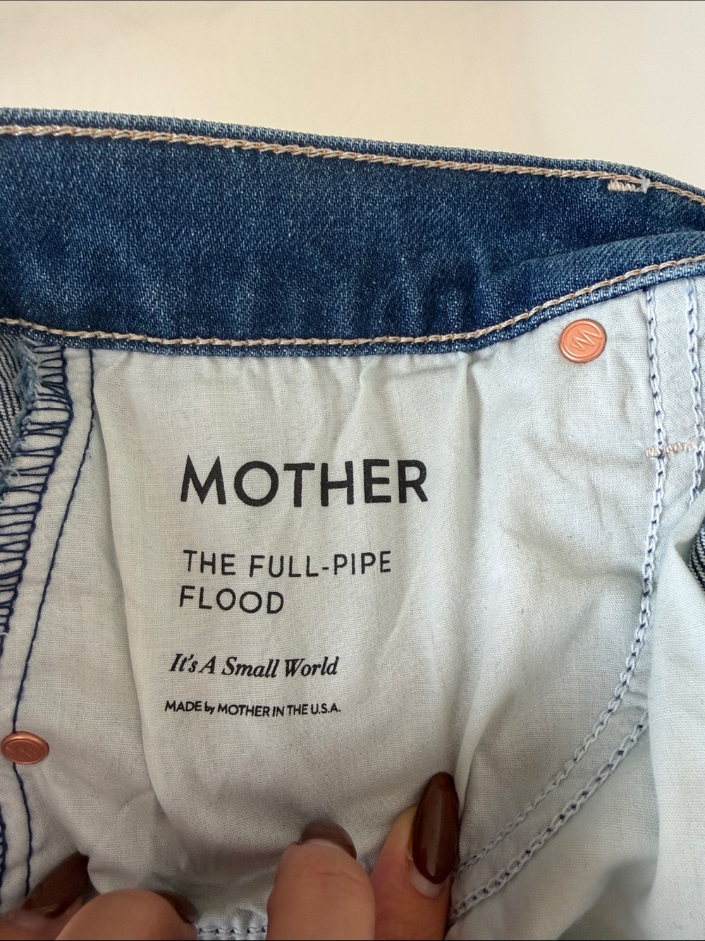 MOTHER The Full Pipe Flood Jeans High Rise Wide Leg Denim Size 28 - Picture 8 of 9